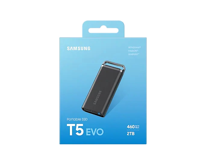 Твърд диск, Samsung 2TB T5 EVO Portable SSD USB 3.2 Gen 1