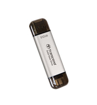 Твърд диск, Transcend 512GB, External SSD, ESD310S, USB 10Gbps, Type C/A, Silver thumbnail 1
