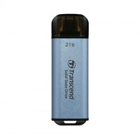 Твърд диск, Transcend 2TB, USB External SSD, ESD300C, USB 10Gbps, Type C, Sky Blue thumbnail 1