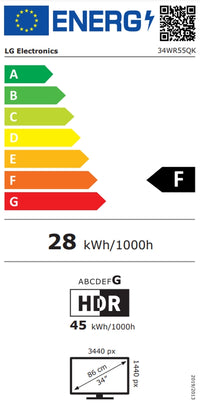 Монитор, LG 34WR55QK-B 34