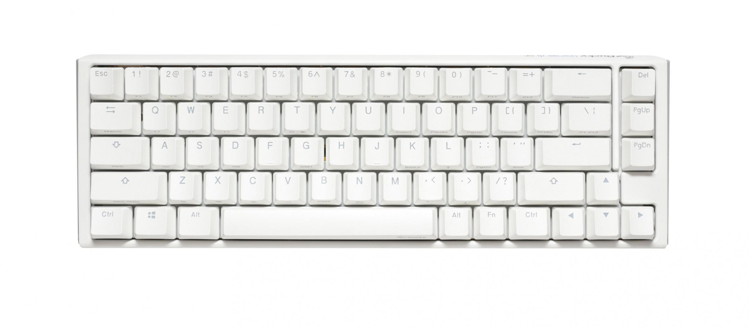 Геймърскa механична клавиатура Ducky One 3 Pure White SF 65%, Hotswap Cherry MX Blue, RGB, PBT Keycaps - DUCKY-KEY-67-CUSPDPWWWSC1