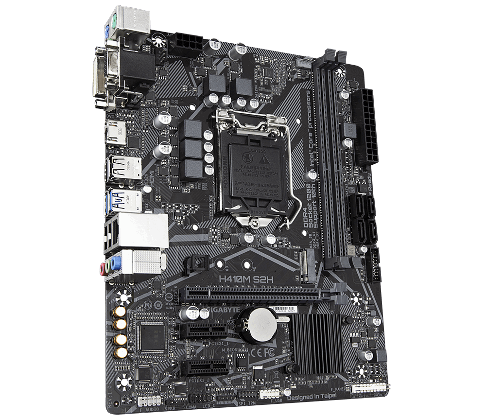 Дънна платка GIGABYTE H410M-S2H V3 1.0, Socket 1200 (400 Series), 2 x DDR4 - GA-MB-H410M-S2H