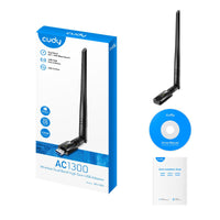 Безжичен адаптер Cudy WU1400, USB 3.0, 2.4/5 Ghz, Външна антена - WU1400 thumbnail 3