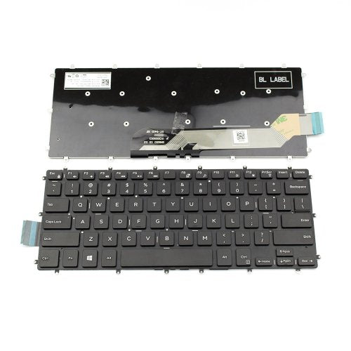 Клавиатура за лаптоп Dell Inspiron 14-7466 15-5568 15-7569 13-5368 13-5378 13-7368 13-7378 14-7460 14-7467 15-7579 Vostro14-5468 Latitude 13-3379 Черна Без Рамка / Black Without Frame US/UK