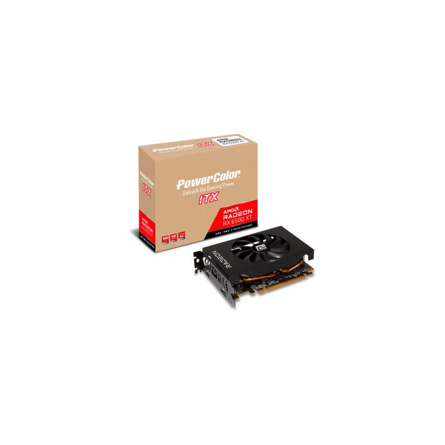 Powercolor Radeon RX6500XT ITX 4GB GDDR6 HDMI DP - (A) - AXRX 6500XT 4GBD6-DH