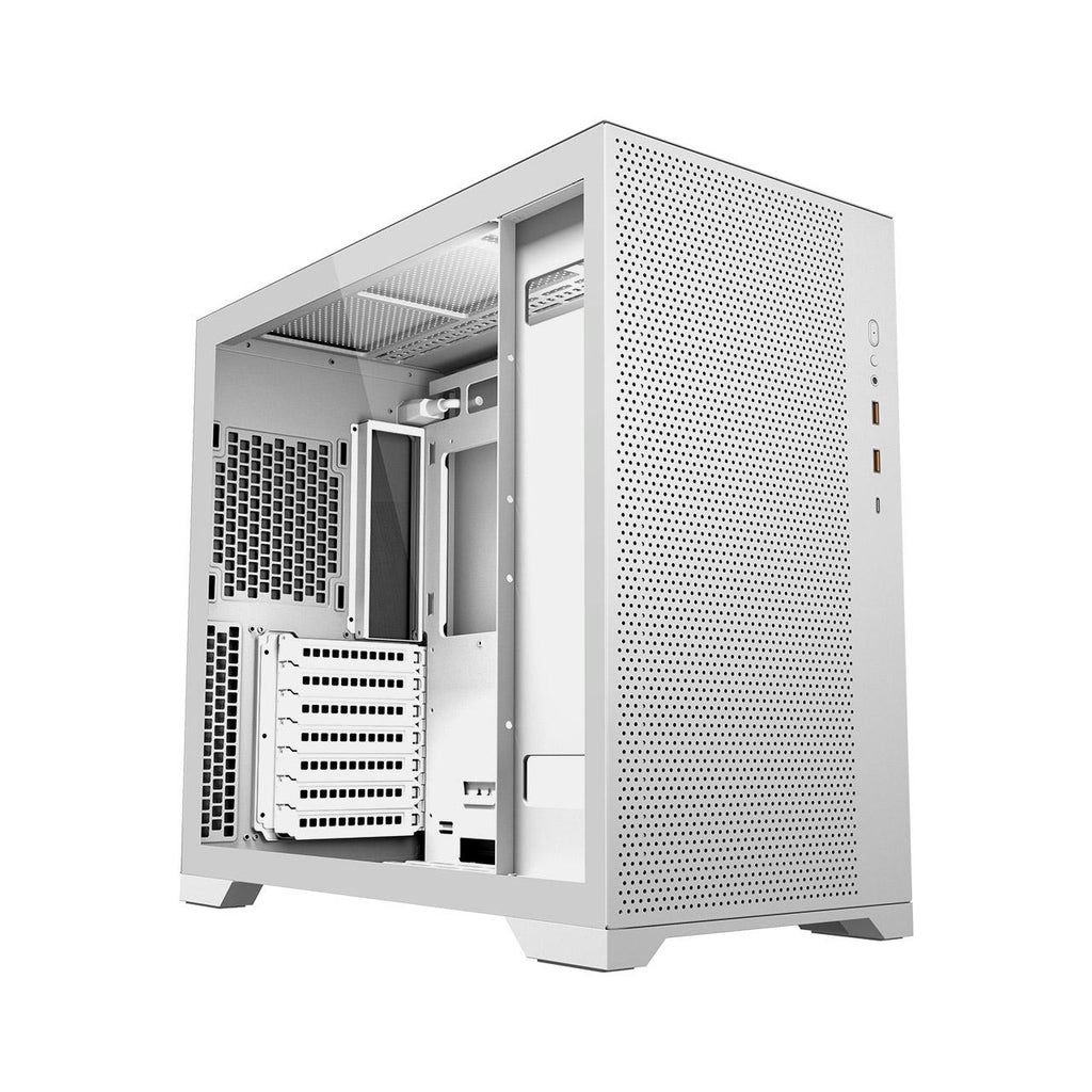 Кутия за компютър FSP CMT580W Mesh TG E-ATX Mid Tower, Бяла - FORT-CASE-CMT580W