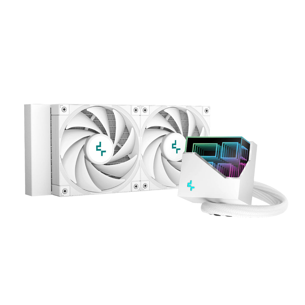 Охлаждаща система DeepCool Water Cooling LT520 White Addressable RGB, Infinity mirror design LGA1700/AM5 - R-LT520-WHAMNF-G-1