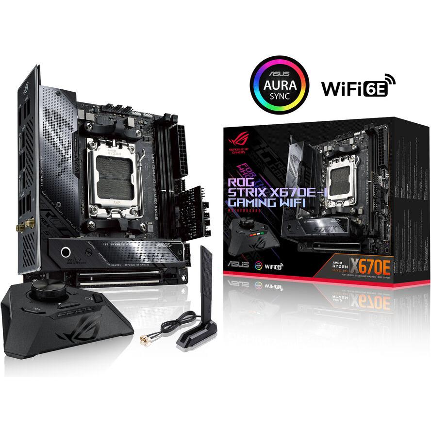 Дънна платка ASUS ROG STRIX X670E-I GAMING WIFI (AMD,AM5,DD5,mITX) - (A) - 90MB1B70-M0EAY0 (8 дни доставкa)