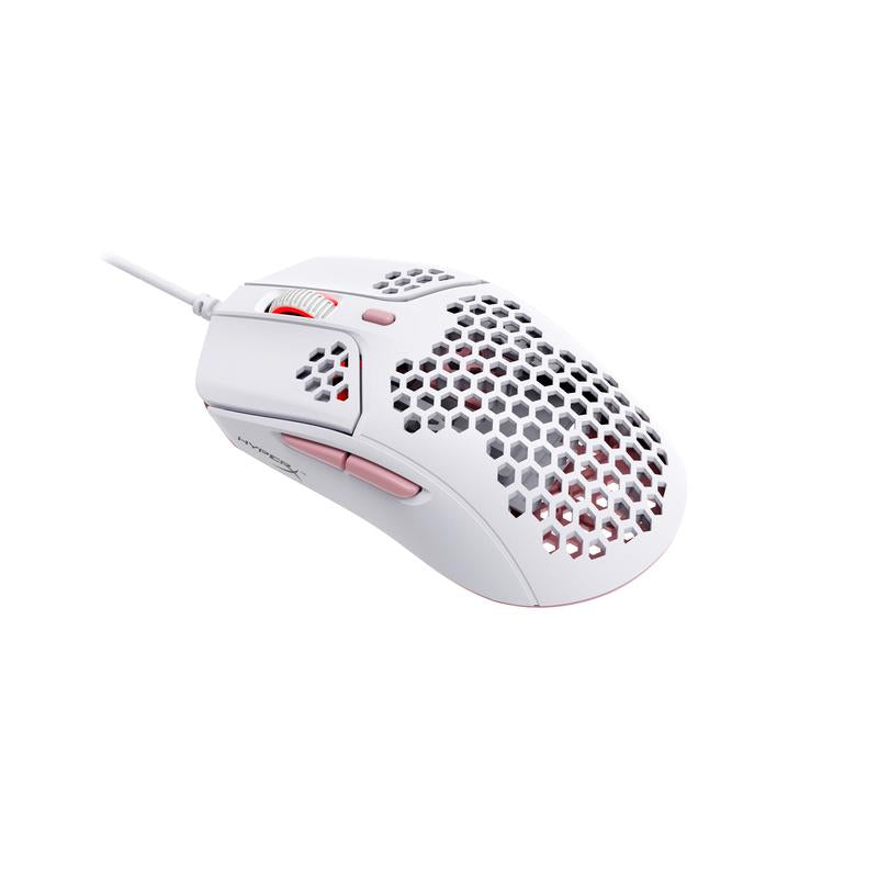 Геймърска мишка HyperX Pulsefire Haste, RGB, USB 2.0, Бял/Розов - HX-MOUSE-PFH-WP