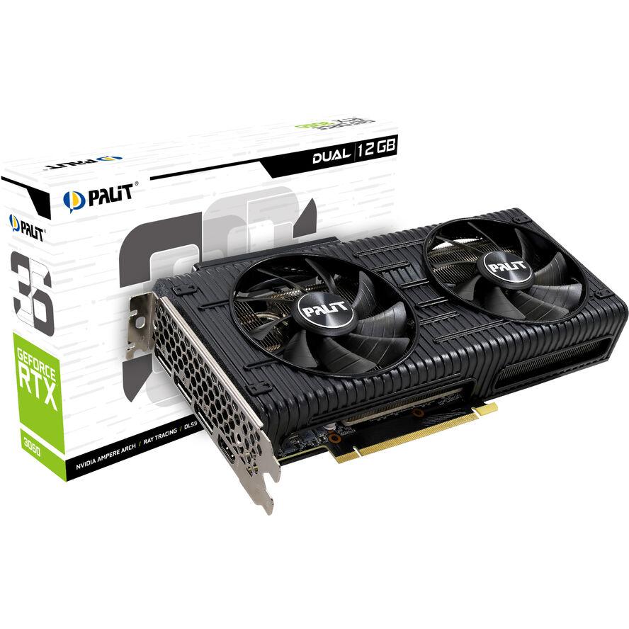 Palit RTX3060 DUAL 12GB GDDR6 HDMI 3xDP - (A) - NE63060019K9-190AD (8 дни доставкa)
