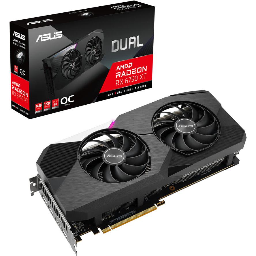 ASUS DUAL-RX6750XT-O12G 12GB GDDR6 HDMI DP - (A) - 90YV0HK0-M0NA00