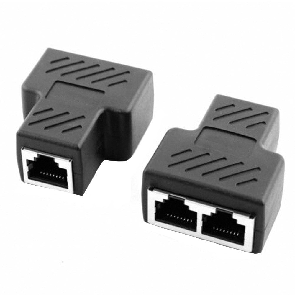 Сплитер, от 1x RJ-45(ж) към 2x RJ-45(ж)
