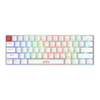 Marvo механична геймърска клавиатура Gaming Mechanical keyboard Saber 61 KG933G White - 61 keys, Red Switches [Linear] thumbnail 1