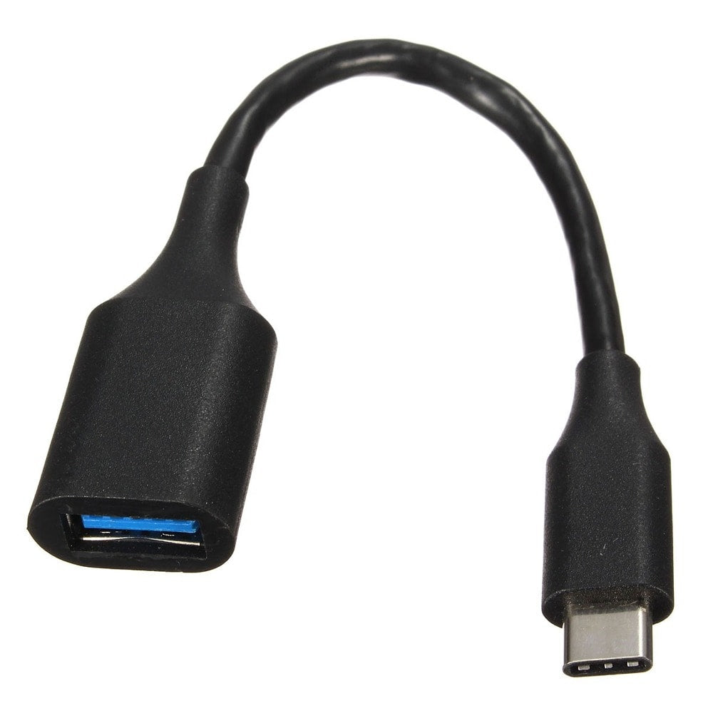 Кабел от USB Type C(м) към USB A(ж), OTG, черен