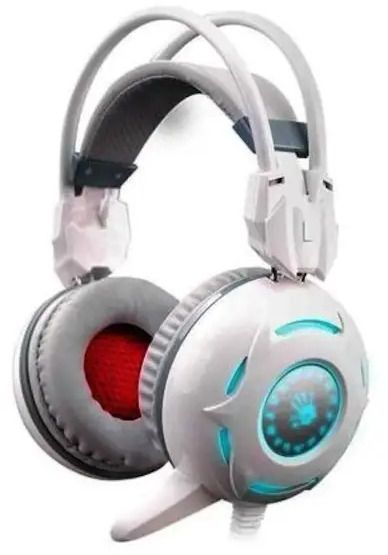 Гейминг слушалки A4tech - Bloody G300, бели