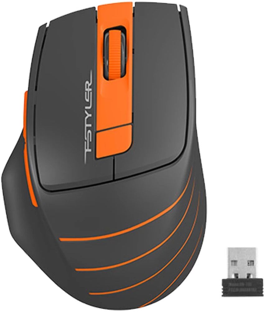 Гейминг мишка A4tech - Fstyler FG30S, оптична, безжична, оранжева