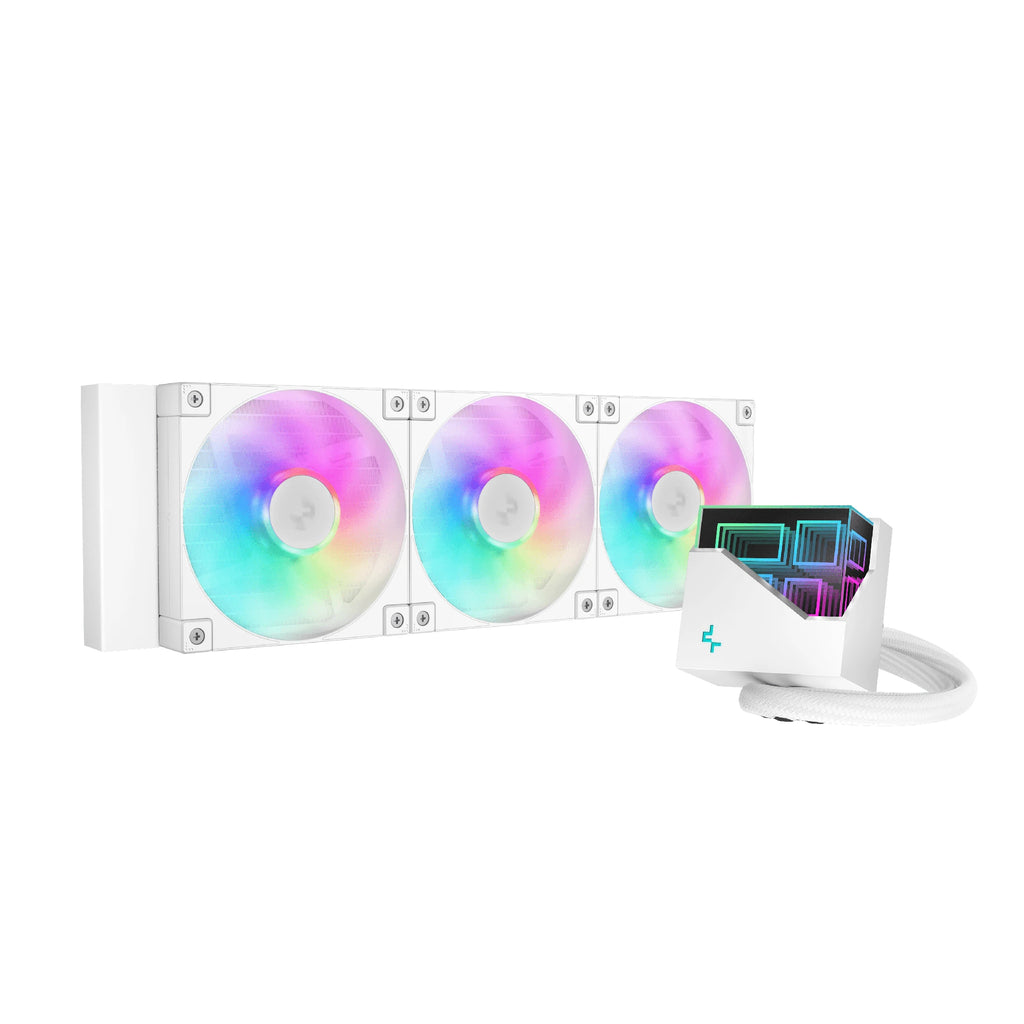 Охлаждаща система DeepCool LT360 WH Addressable RGB, Infinity mirror design LGA1851/AM5 - R-LT360-WHAMNC-G-1