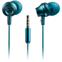 CANYON Stereo earphones with microphone, metallic shell, 1.2M, blue-green - CNS-CEP3BG thumbnail 1