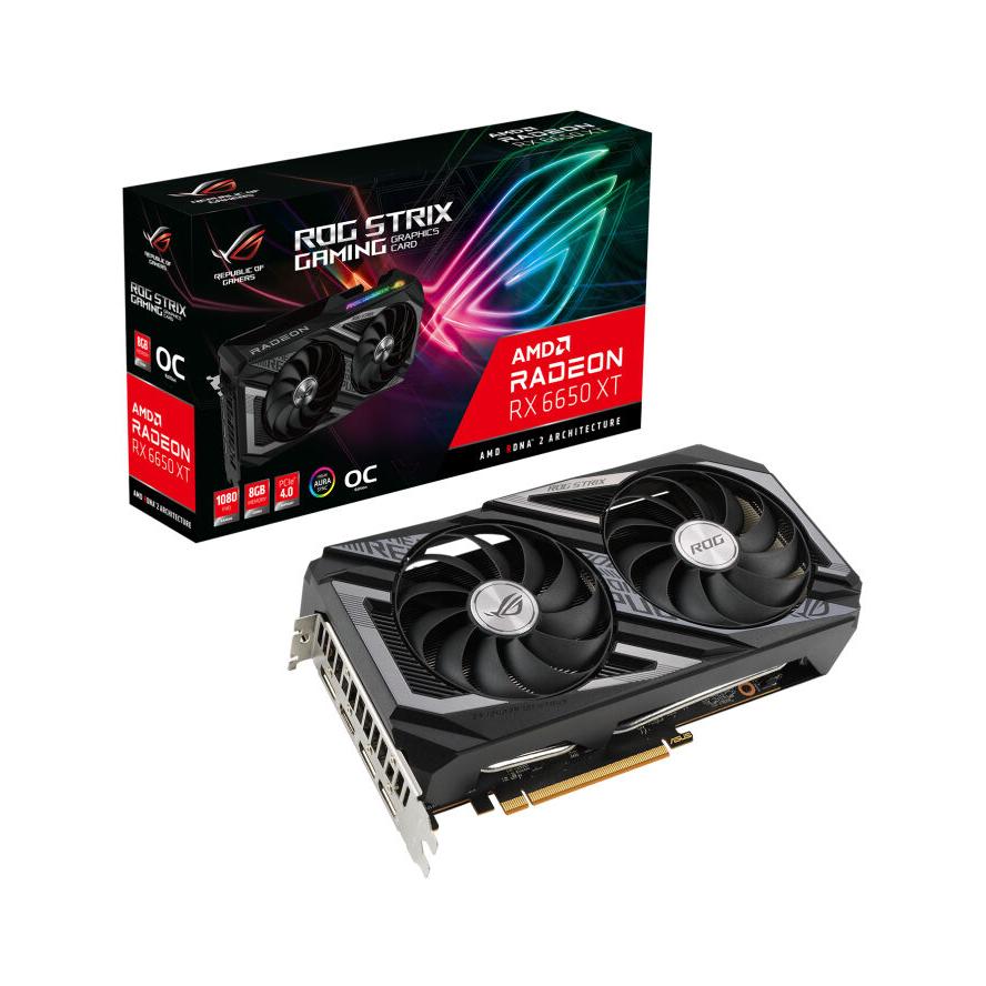 ASUS ROG-STRIX-RX6650XT-O8G-V2-GAMING 8GB GDDR6 HDMI DP - (A) - 90YV0HS3-M0NA00