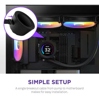 Охлаждаща система NZXT Kraken Elite RGB 280 Black, Customizable LCD Display - NZXT-FAN-RL-KR28E-B1 thumbnail 7