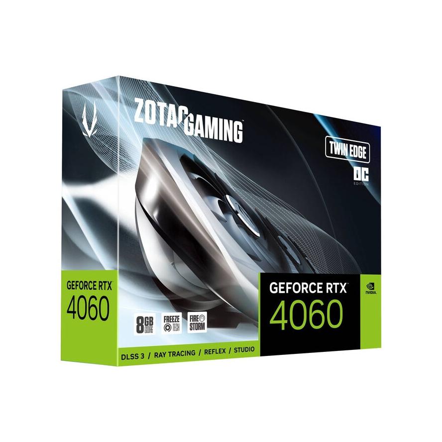Zotac RTX 4060 Twin Edge OC 8GB GDDR6 HDMI 3xDP - (A) - ZT-D40600H-10M (8 дни доставкa)