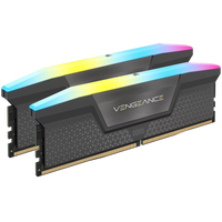 Памет Corsair DDR5, 5600MT/s 32GB 2x16GB DIMM, Unbuffered, 36-36-36-76, Std PMIC, AMD EXPO, VENGEANCE RGB DDR5 Cool Grey Heatspreader, RGB LED, 1.25V - CMH32GX5M2B5600Z36K thumbnail 1