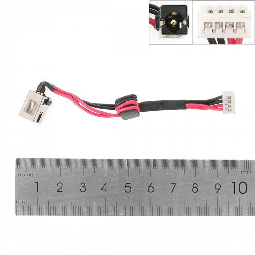Букса за лаптоп (DC Power Jack) Toshiba Satellite C850 C850D C855 (PJ490) с Кабел / With Cable