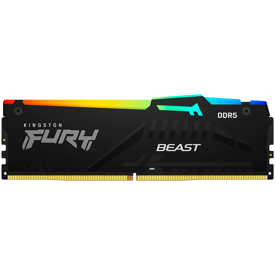 Памет  Kingston 64GB 6000MT/s DDR5 CL30 DIMM (Kit of 2) FURY Beast RGB XMP