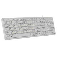Makki нископрофилна кирилизирана клавиатура Keyboard USB BG - Low profile Chocolate - KB-C14 White thumbnail 1