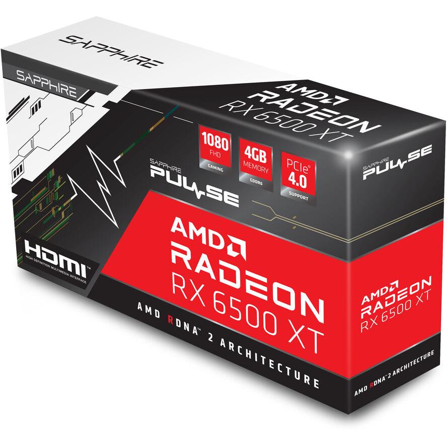 Sapphire Radeon RX6500XT Gaming Pulse OC 4GB GDDR6 HDMI DP - (A) - 11314-01-20G