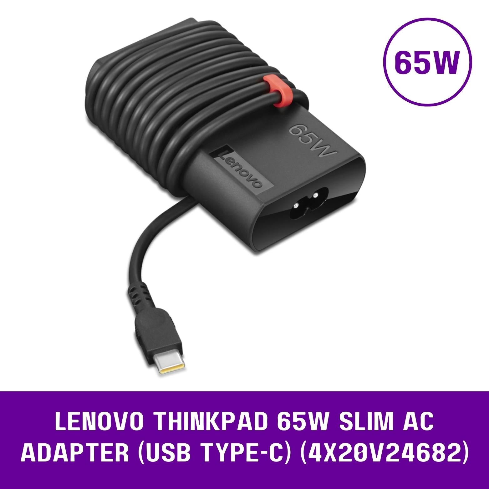 Оригинално Зарядно за лаптоп (Original Laptop Adapter Slim) Lenovo 20V, 3.25A 65W  (Type-C)