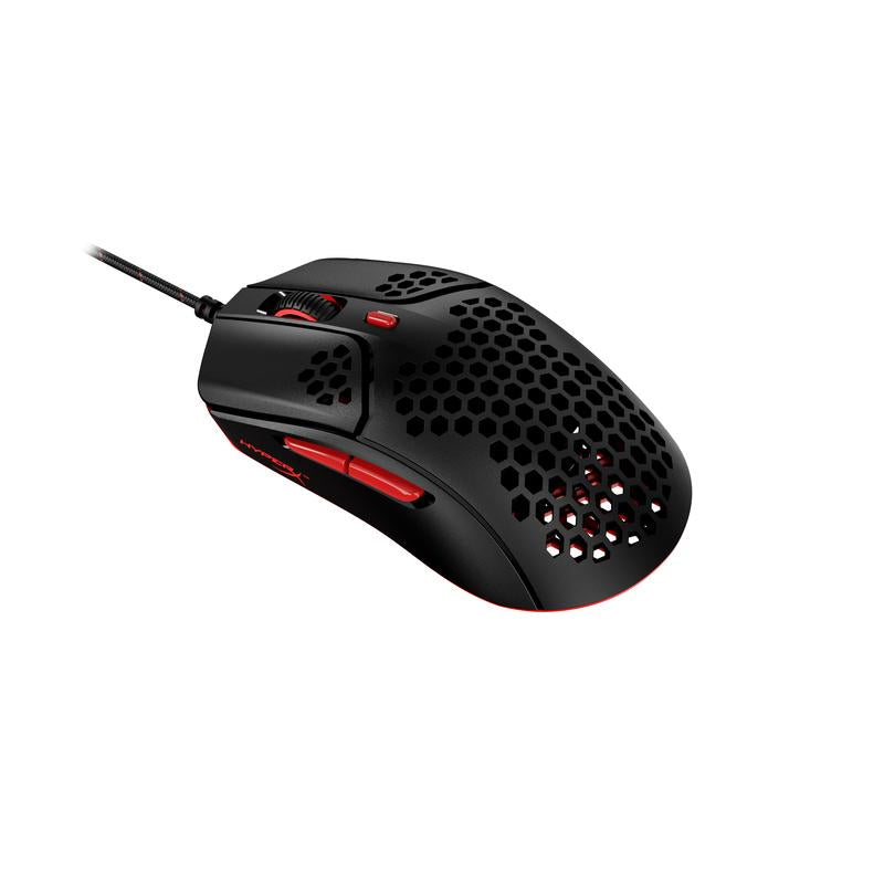 Геймърска мишка HyperX Pulsefire Haste, RGB, USB 2.0, Черен/Червен - HX-MOUSE-PFH-BR