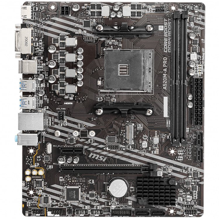MSI Desktop A520M-A PRO (A520, AM4, 2xDDR4, 1x PCI-E 3.0 x16 slot,1x M.2 slot - A520M-A PRO