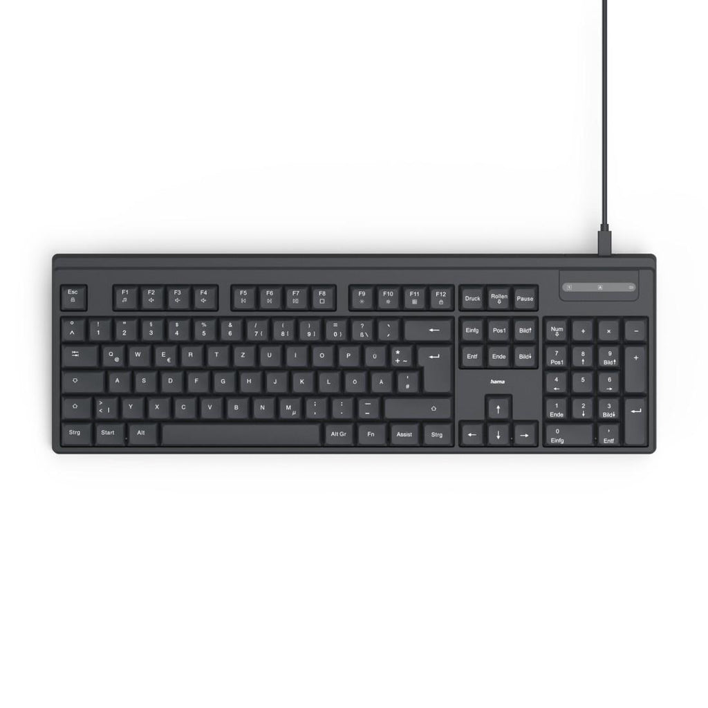 HAMA Жична клавиатура CK-100, кирилизирана, USB-C, USB-A - HAMA-173050
