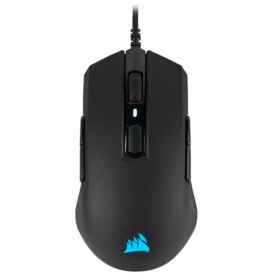Corsair M55 RGB PRO Ambidextrous Multi-Grip Gaming Mouse, Black, Backlit RGB LED - CH-9308011-EU