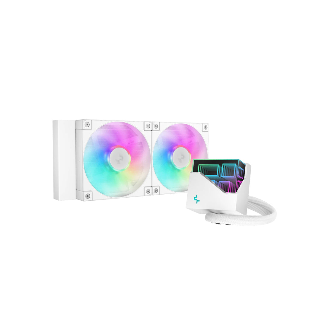 Охлаждаща система DeepCool Water Cooling LT240 WH Addressable RGB, Infinity mirror design LGA1851/AM5 - R-LT240-WHAMNC-G-1