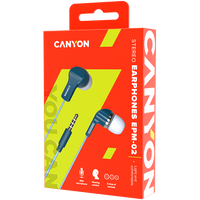 CANYON Stereo Earphones with inline microphone, Blue - CNS-CEPM02BL thumbnail 3