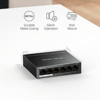 6-портов настолен комутатор Mercusys MS106LP 10/100 Mbps със 4 PoE+ порта thumbnail 9