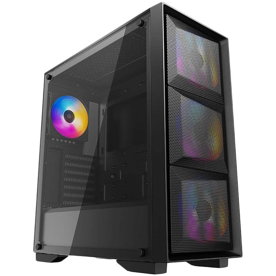 Кутия за компютър DeepCool MATREXX 50 MESH 4FS, Mid Tower, Mini-ITX/Micro-ATX/ATX/E-ATX, 1xUSB3.0, 2xUSB2.0, 1xAudio - MATREXX_50_MESH_4FS