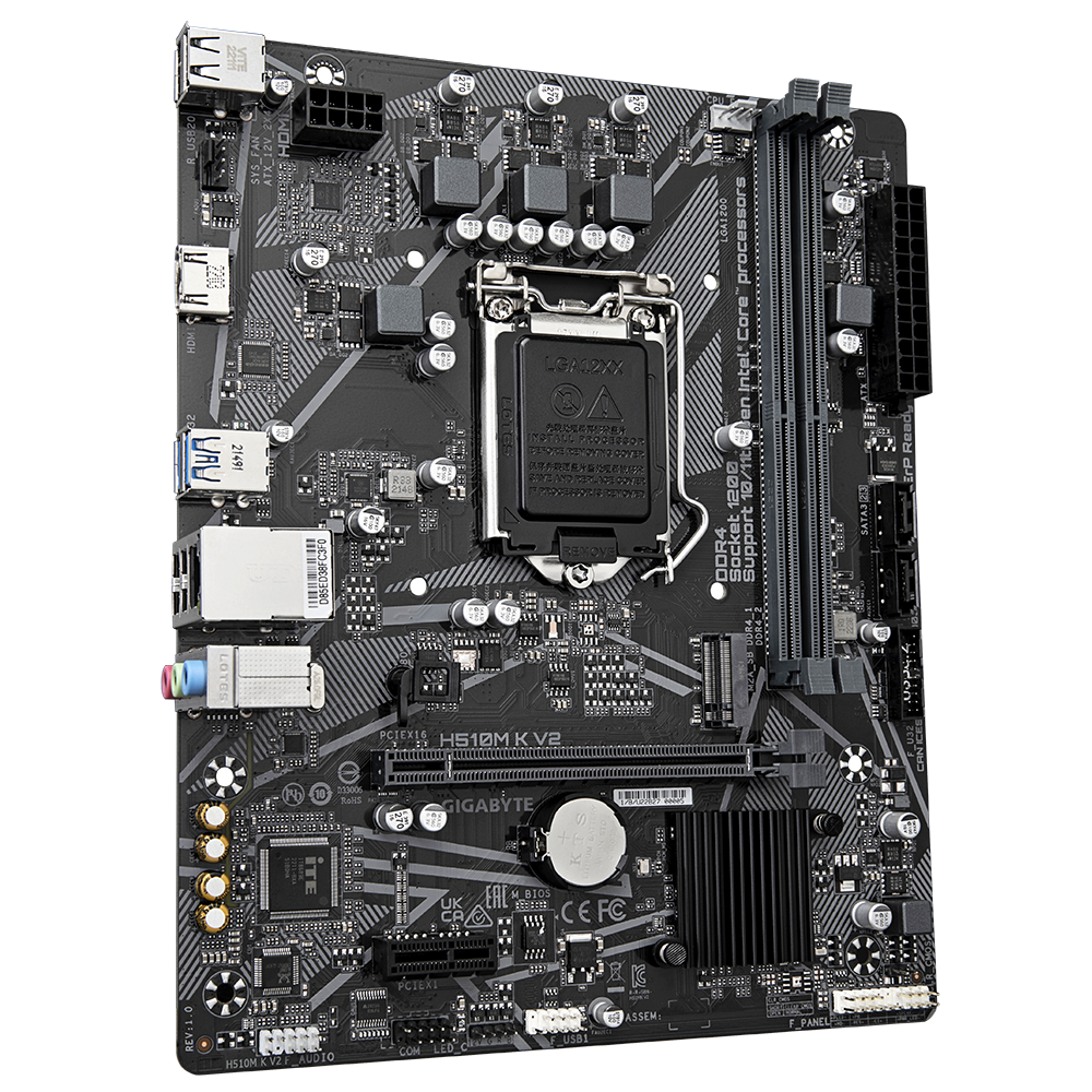 Дънна платка GIGABYTE H510M-K V2, socket 1200, Micro ATX - GA-MB-H510M-K-V2