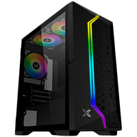 Кутия за компютър Xigmatek Gemini II EN48649, Black, MATX/ Mini-ITX, U3x1+U2x2, Meshed Grill ARGB LED Frontpanel & Left TG - GEMINI_II thumbnail 1