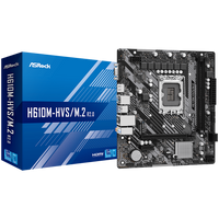 Дънна платка ASROCK MB Desktop H610M-HVS (S1700, 2x DDR4, 1x PCIe 4.0 x16, 1x PCIe 3.0 x1, 1x SSD Ultra M.2 PCIe - H610M-HVS/M.2 R2.0 thumbnail 3
