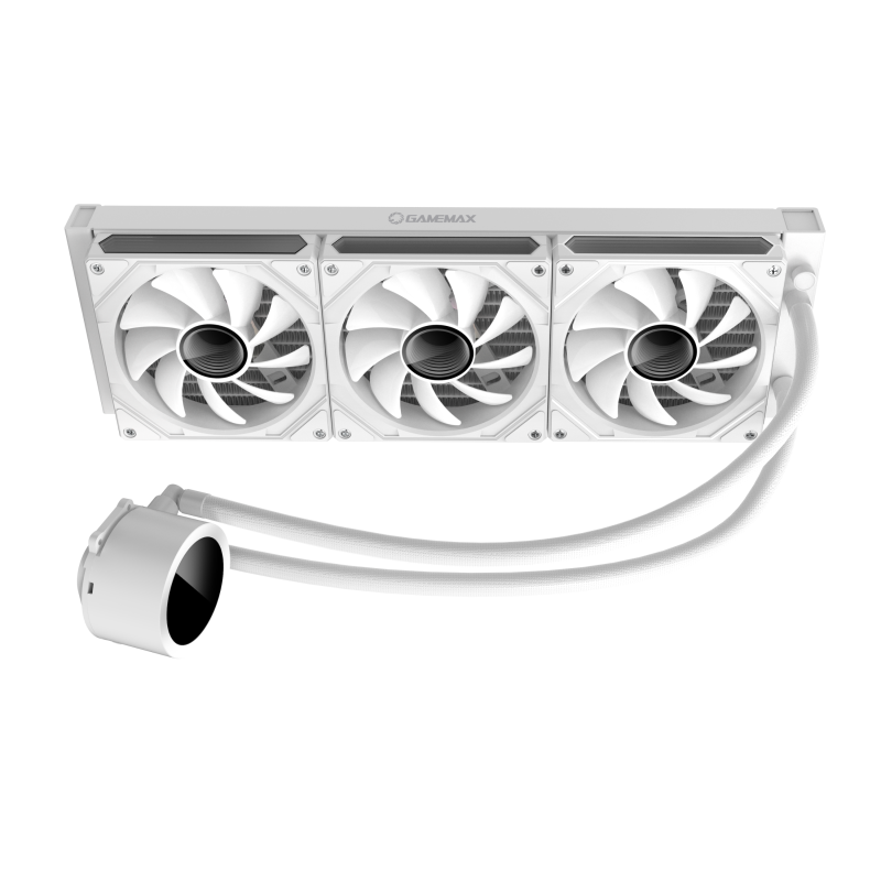 Охлаждаща система GameMax IceBurg 360 Digital White, Water Cooling 360 system, Full Copper block base,