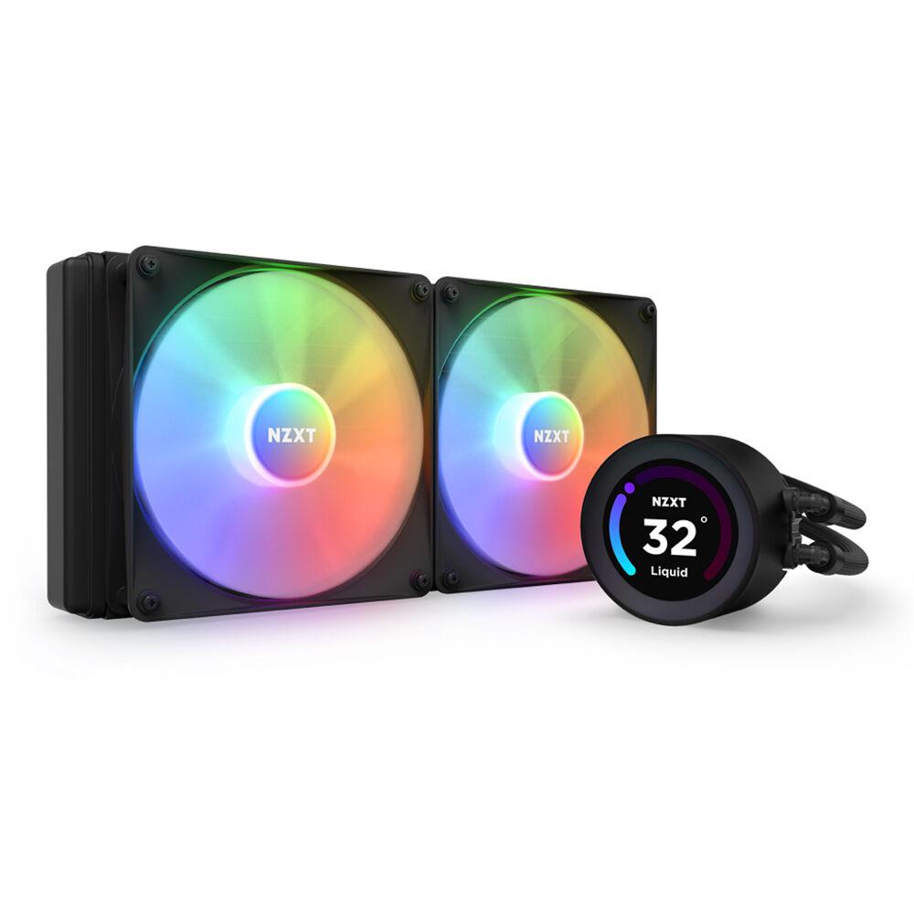 Охлаждаща система NZXT Kraken Elite RGB 280 Black, Customizable LCD Display - NZXT-FAN-RL-KR28E-B1
