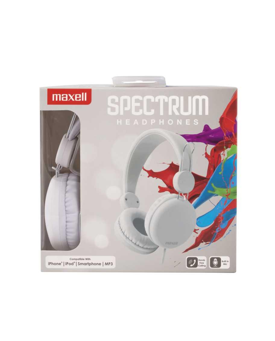 Слушалки с микрофон MAXELL HP SPECTRUM, SMS-10S, Бял - ML-AH-HP-SPEC-WH