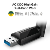 2-лентов безжичен USB адаптер TP-Link Archer T3U Plus AC1300 thumbnail 2