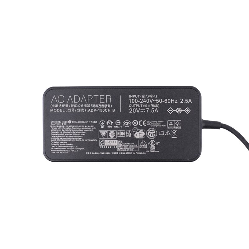 Зарядно за лаптоп (Laptop AC Adapter) - Заместител / Replacement Asus 20V / 7.5A / 150W - (6.0x3.7х0.7) Високо Качество A+