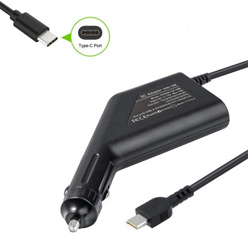 Зарядно за автомобил Acer, Apple ,Asus, Dell, Lenovo, HP 20V 65W 3.25A, Type-C и USB Charger