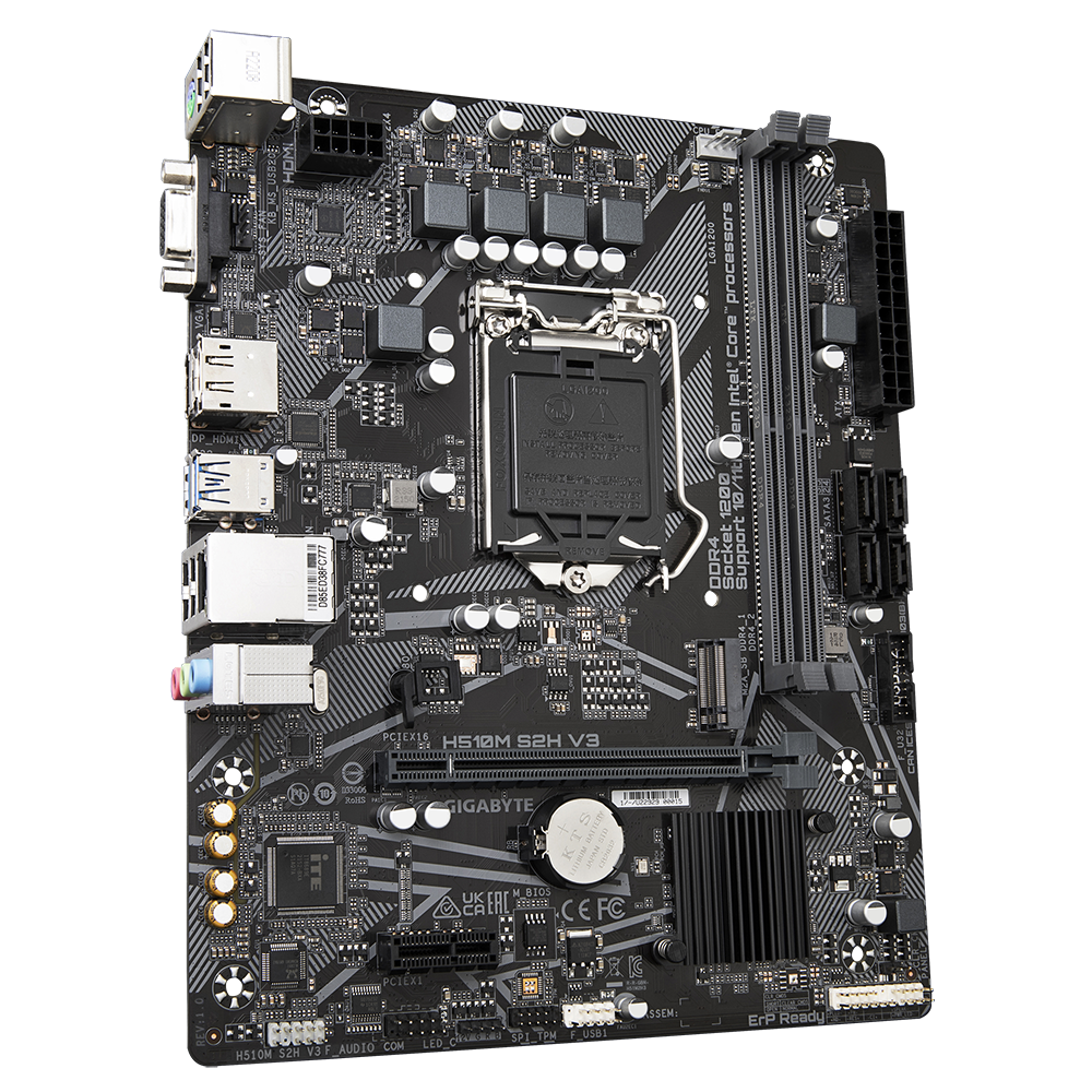 Дънна платка GIGABYTE H510M-S2H V3, socket 1200, Micro ATX - GA-MB-H510M-S2H-V3