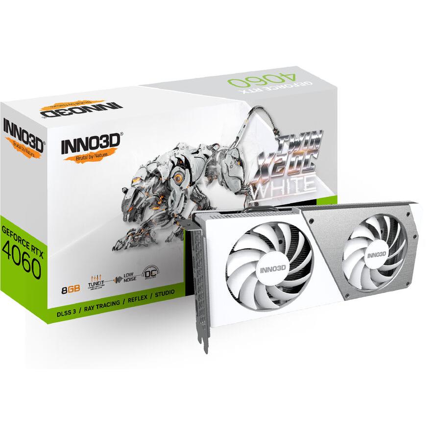 Inno3D RTX4060 Twin X2 OC WHITE 8GB GDDR6 HDMI 3xDP - (A) - N40602-08D6X-173051W (8 дни доставкa)